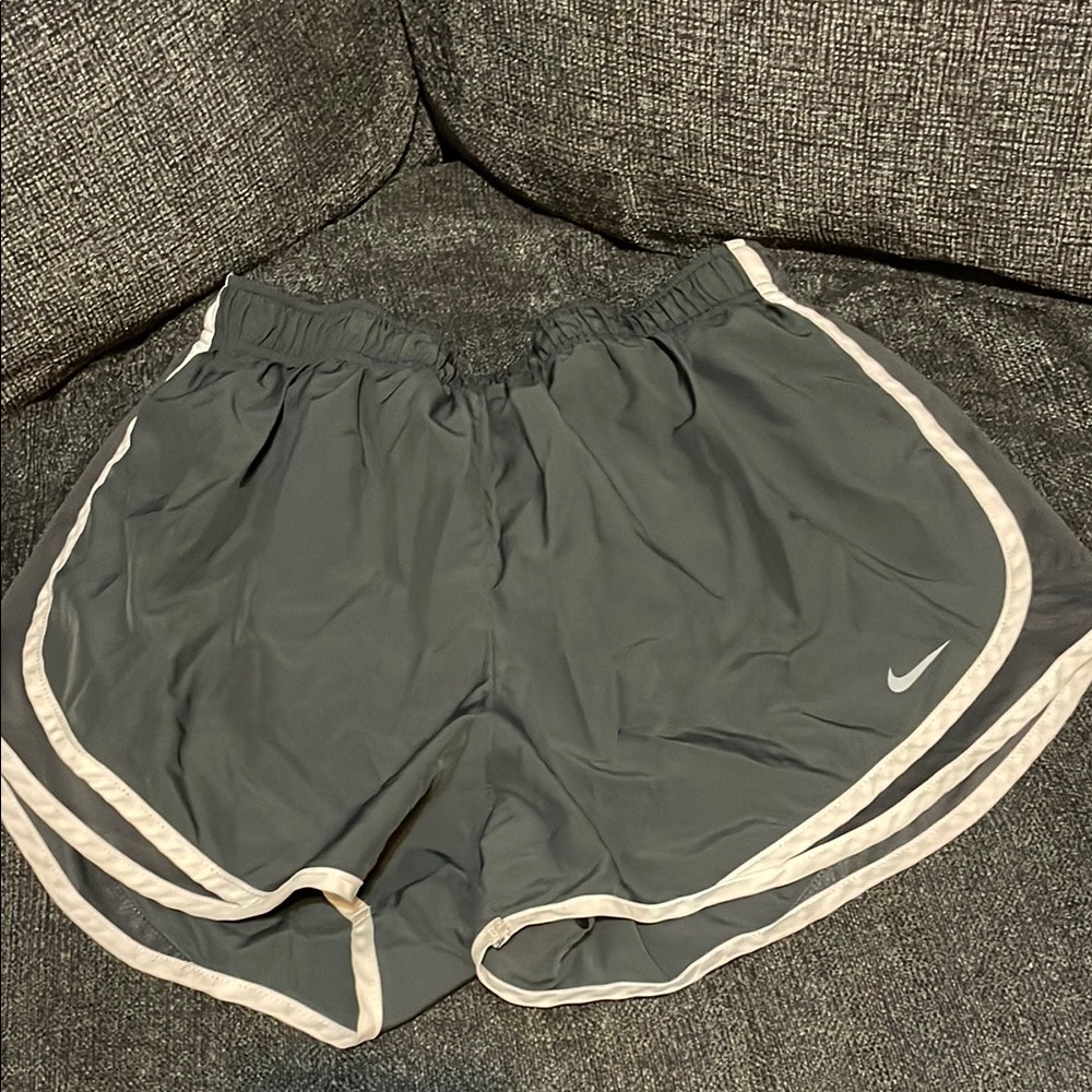 Nike Gray Athletic Shorts with Elastic Waistband